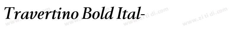 Travertino Bold Ital字体转换